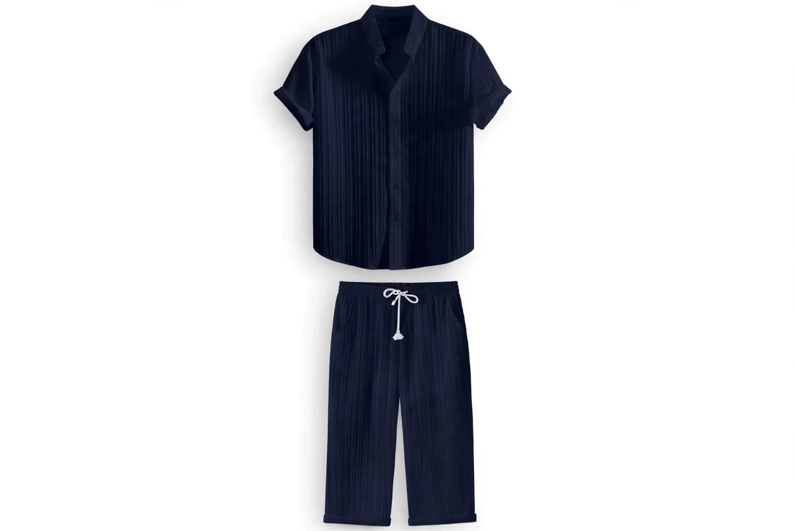 Heren zomerset navy blauw | shirt + broek | NIEUW  – photo 2